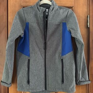 Magellan Outdoors Jacket Boys Large Gray Blue Waterproof Softshell Casual Coat